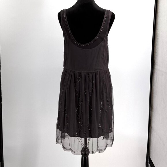 Abercrombie Fitch Babydoll Dress Womens Size‎ L Embellished Layered Beaded Fairy - Picture 8 of 8